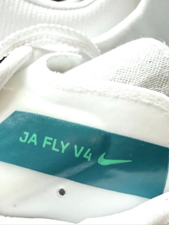 NWOT Nike Zoom Ja Fly 4 White Bright Spruce Track Spikes Men’s Size 10.5